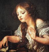 Jean Baptiste Greuze Young Girl Weeping for her Dead Bird Spain oil painting artist